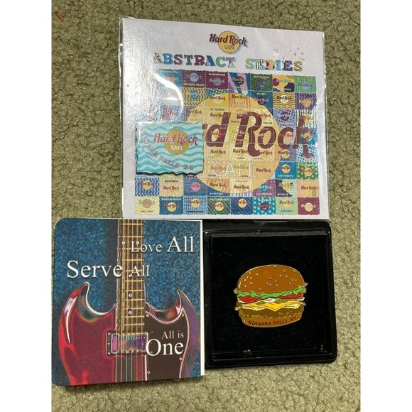 2 Hard Rock Cafe Niagara Falls, NY Hamburger Pin & Abstract Puzzle Limited Ed. - Picture 2 of 4